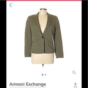Armani Exchange army green blazer